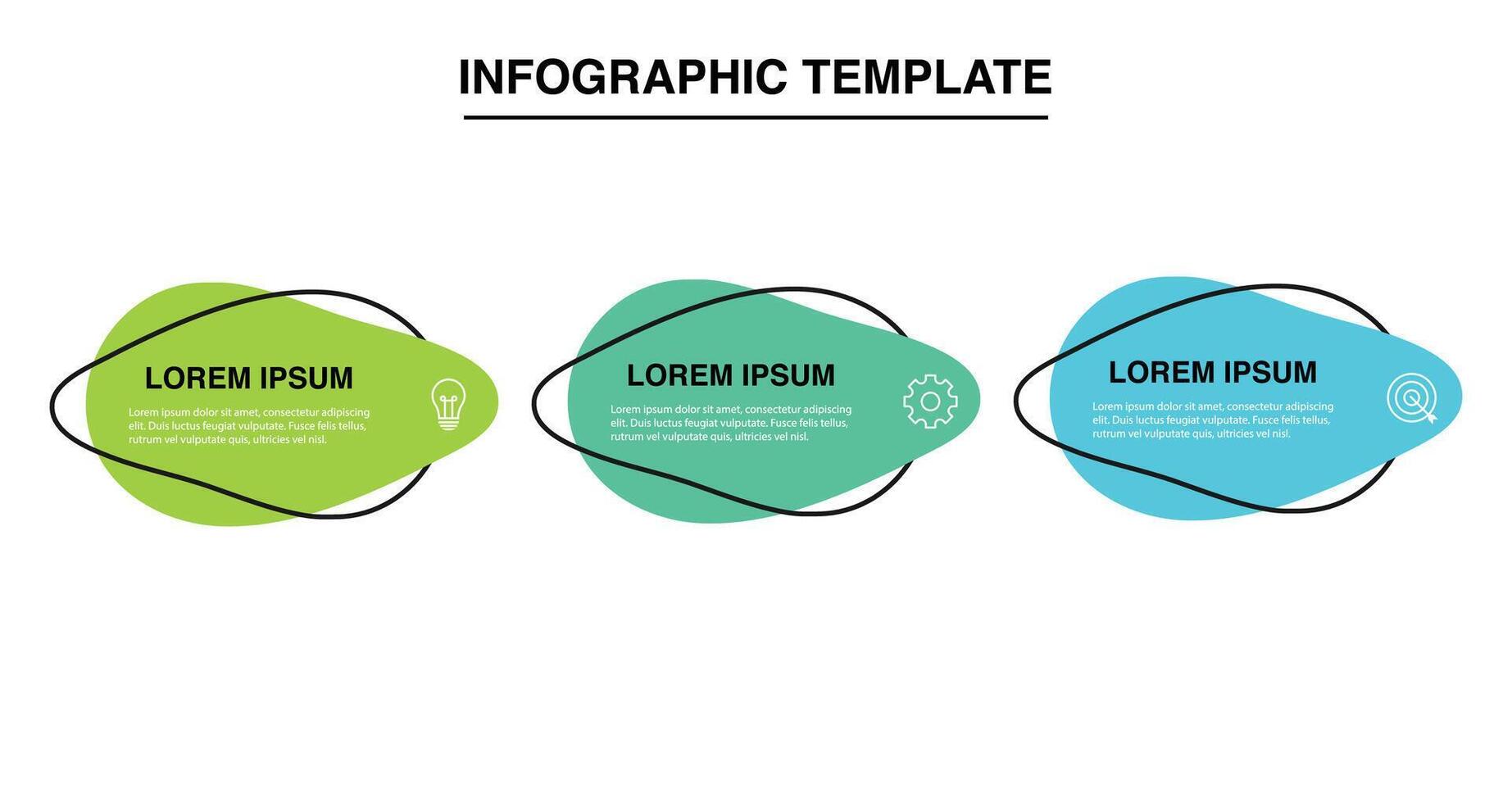 Modern timeline infographic 3 options. vector