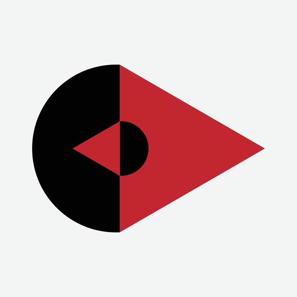 The Illustration of Round Triangle vector