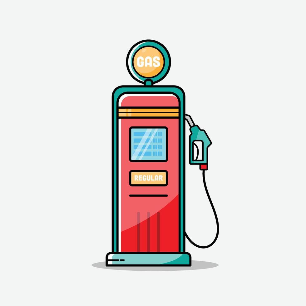 The Illustration of Gas Station vector