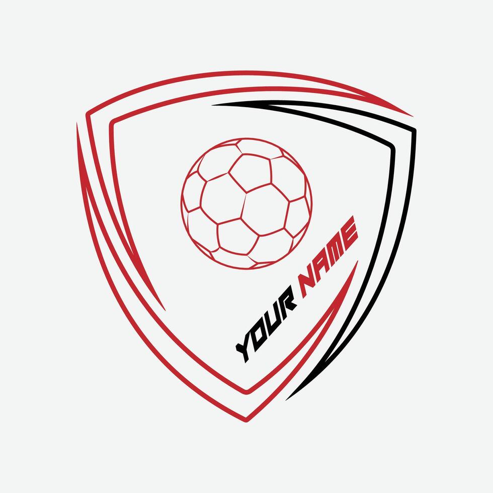 The Illustration of Soccer Shield Logo vector