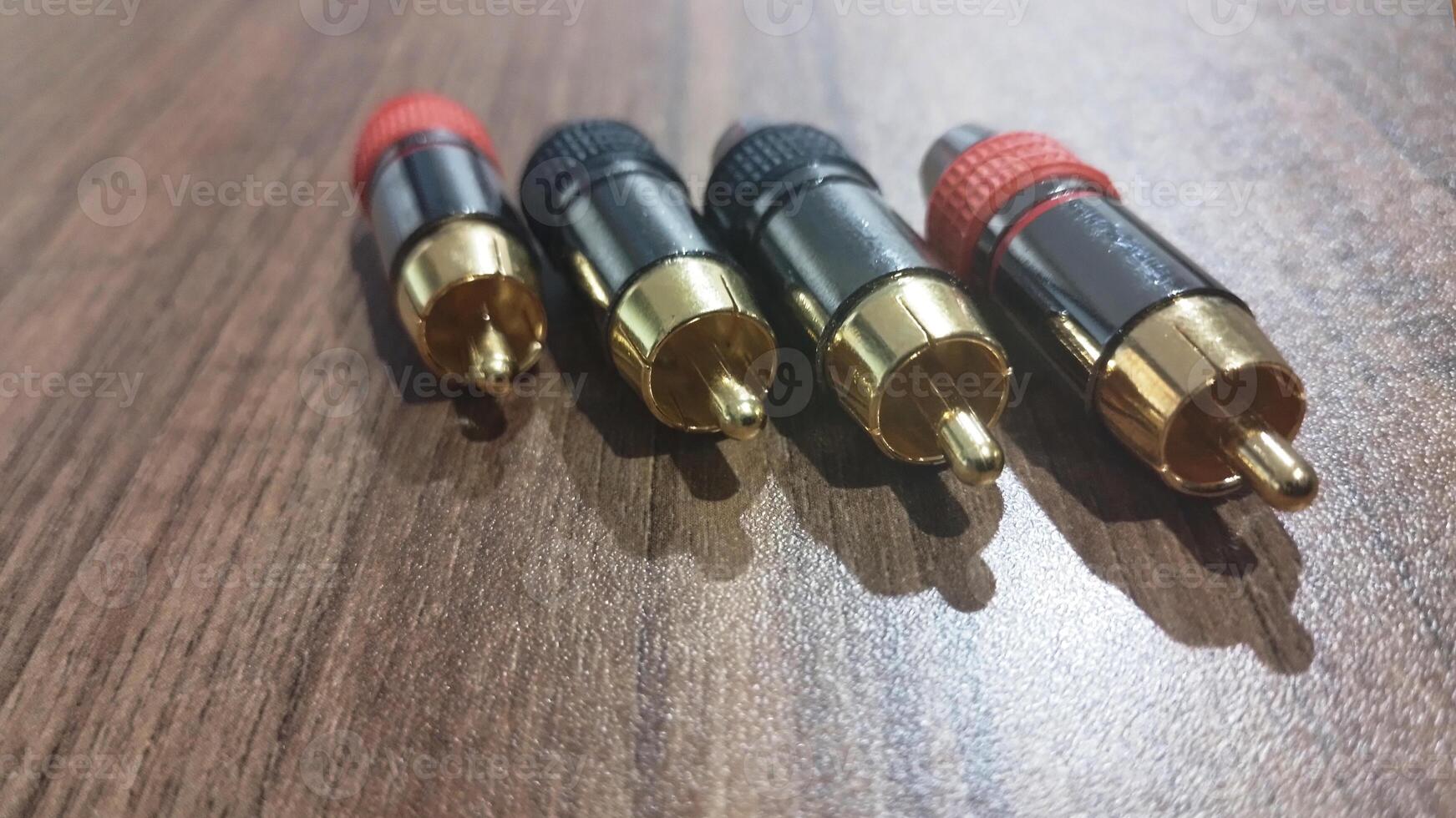 Jack connectors on the table photo