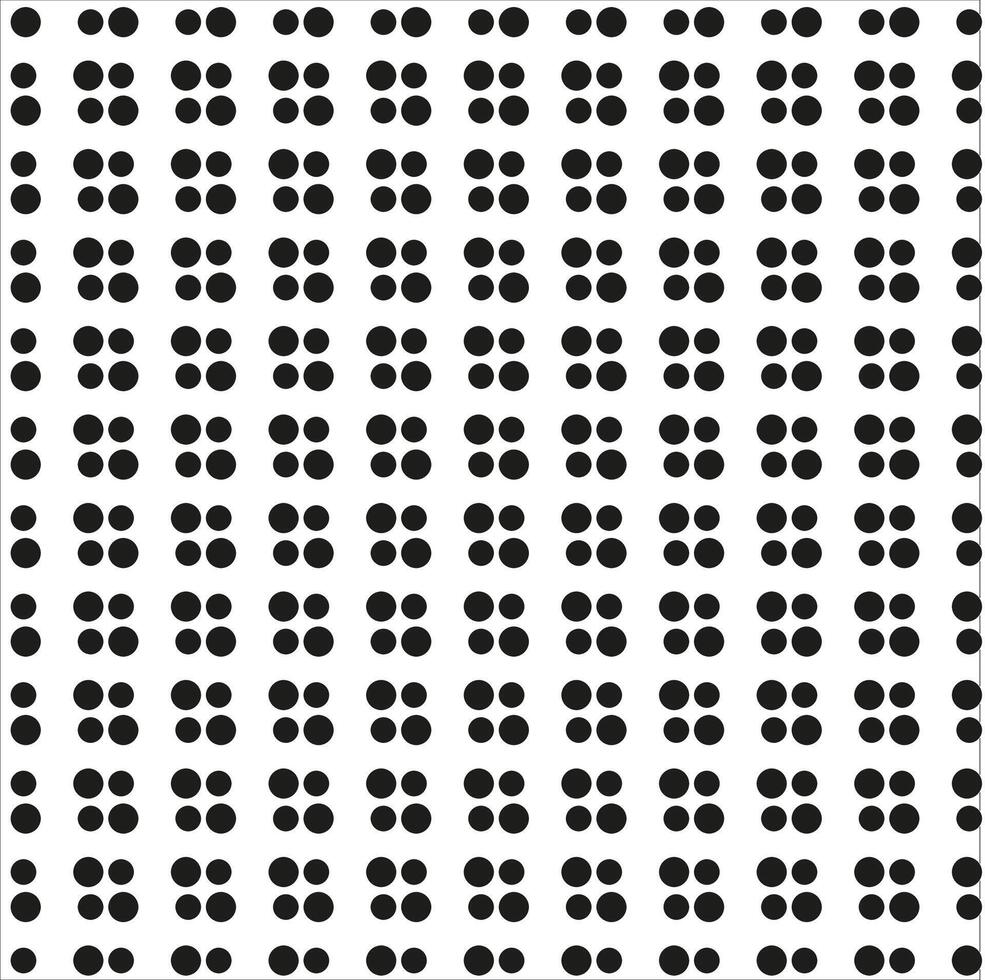 Abstract geometric texture in the form of black small and large circles on a white background vector
