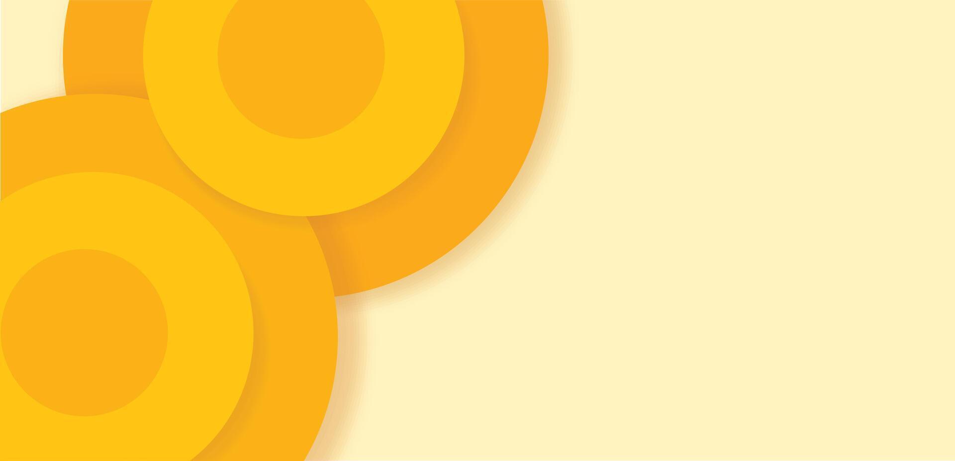 Yellow Circle Geometric background vector