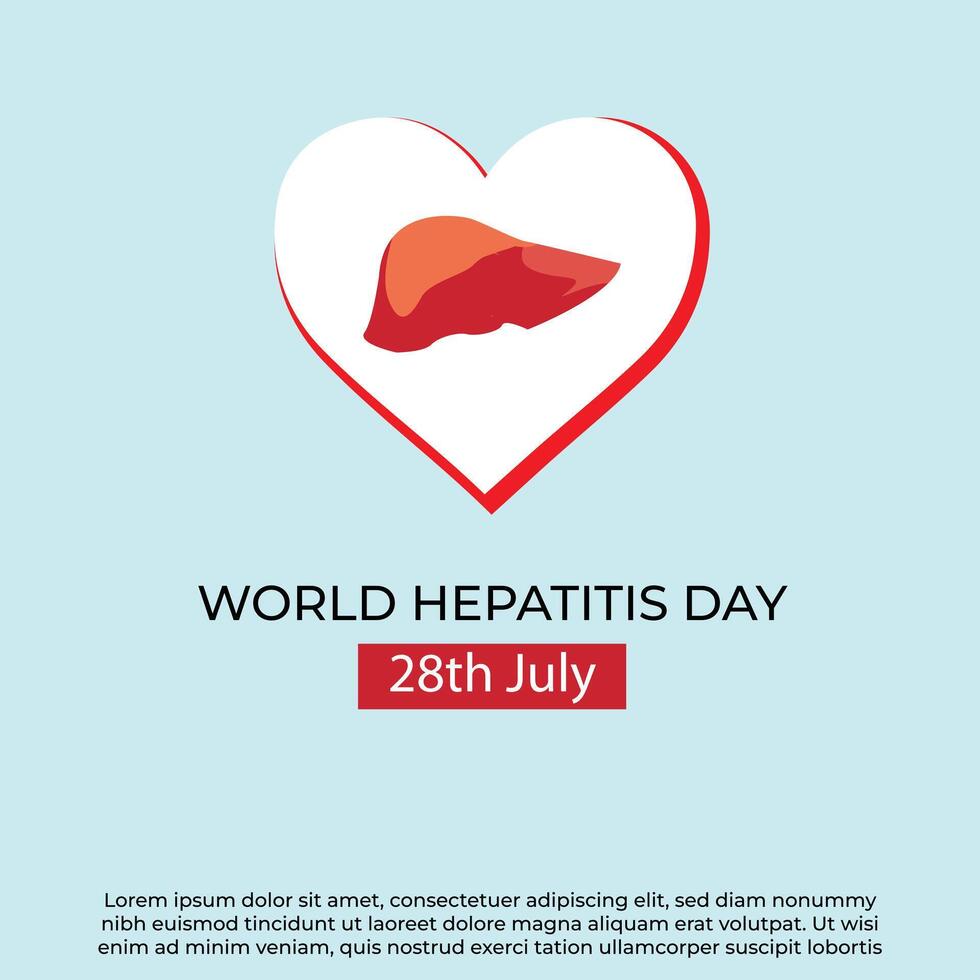 World Hepatitis Day Creative Social Media Post Template vector