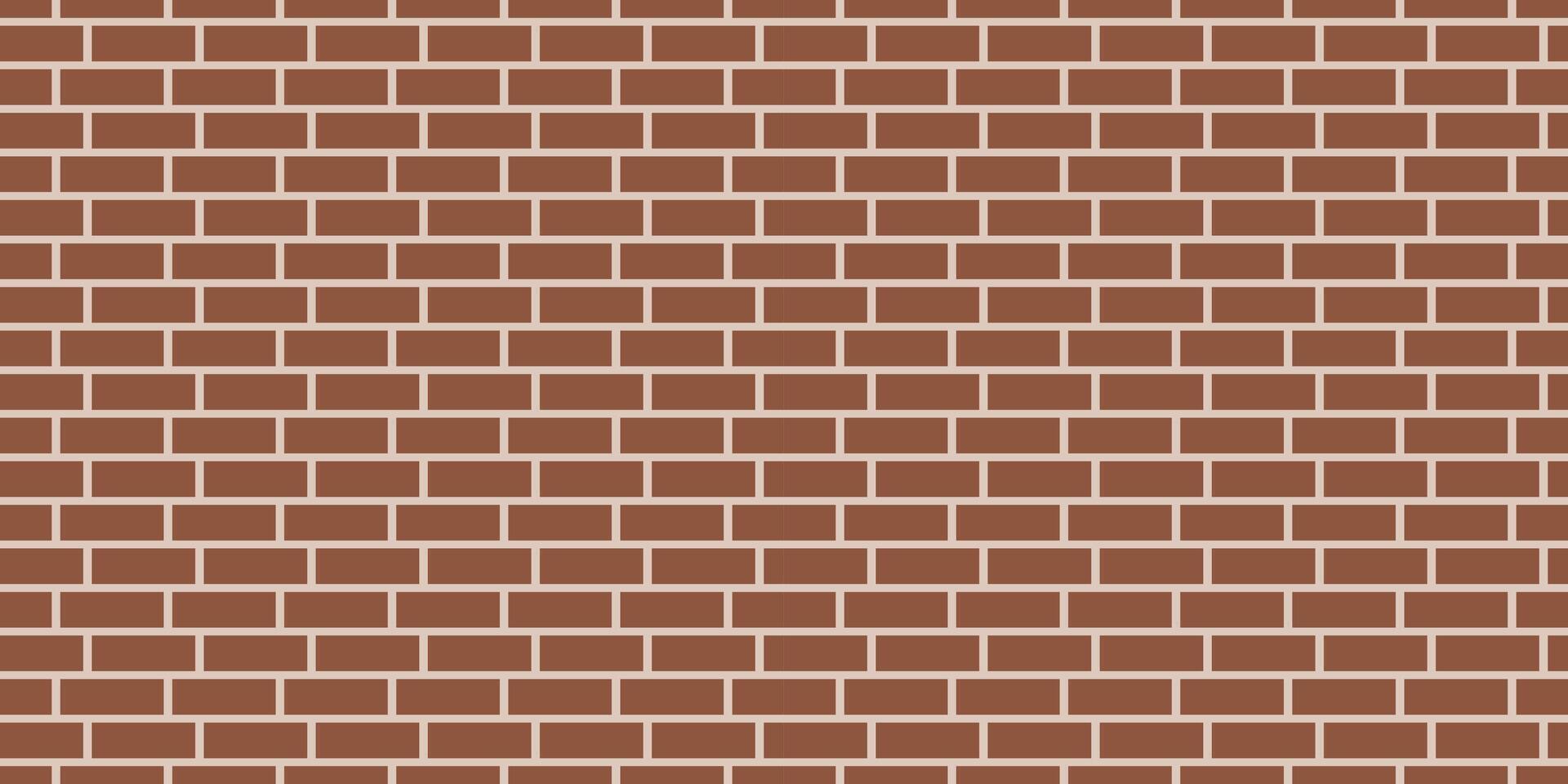Brick wall seamless pattern. Classic brickwork architecture background. Red geometric repeatable texture vector