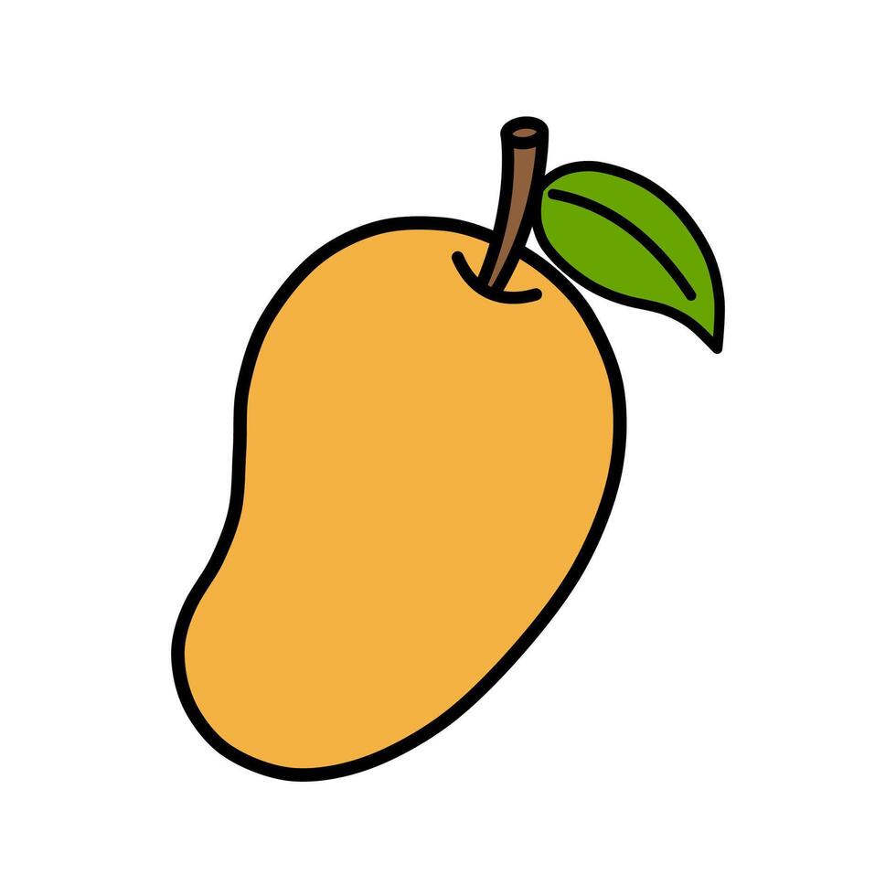 flat mango illustration vector