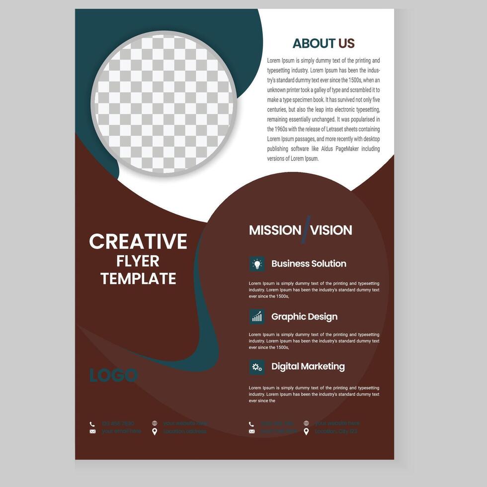 Portfolio geometric design, Minimal brochure layout and modern report business flyers poster template. vector