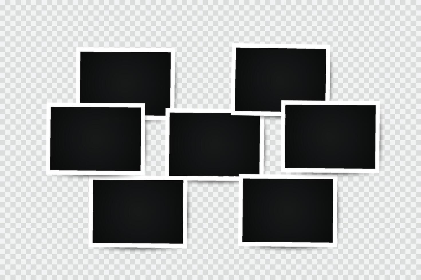 photo template Empty photo frame vector