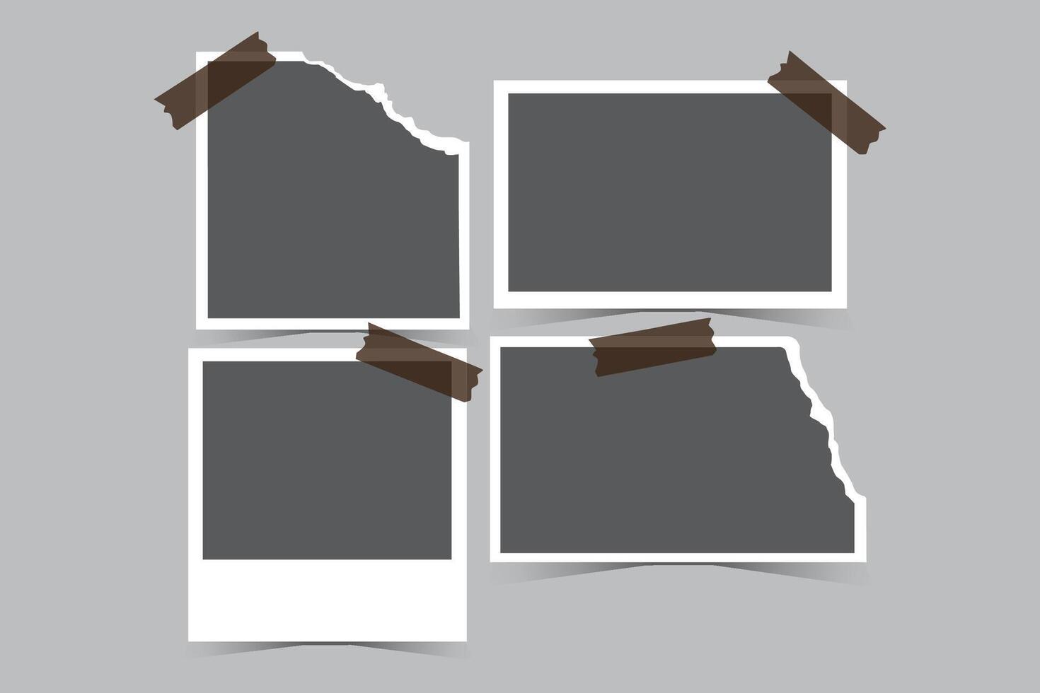 Collage, Family Photo Collage, Moodboard Template, vector