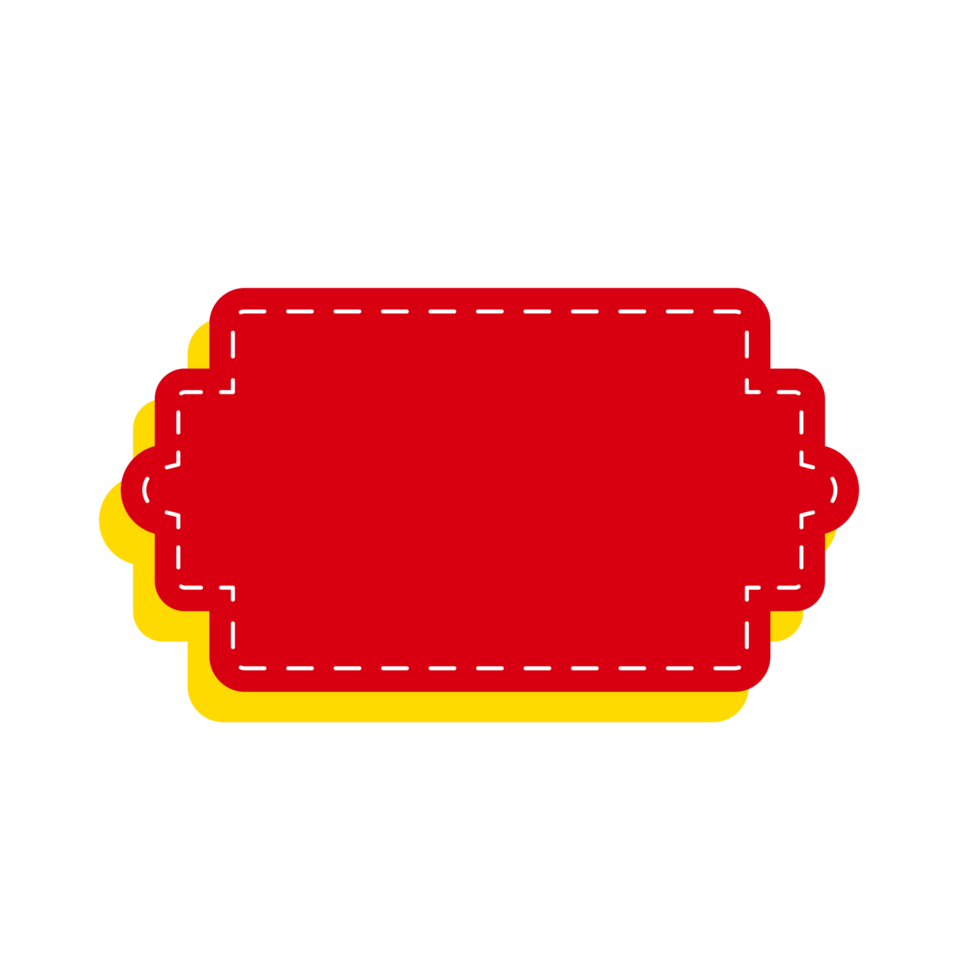 Red banner label for sale promotion design png