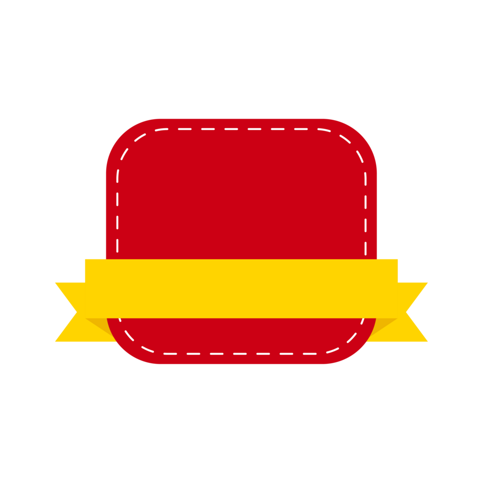 Red banner label for sale promotion design png