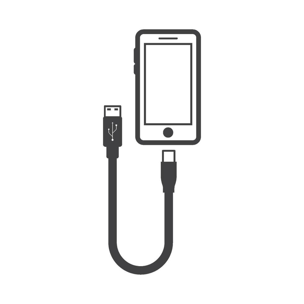 USB data transfer icon vector