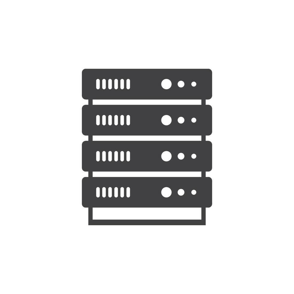 Computer server icon vector