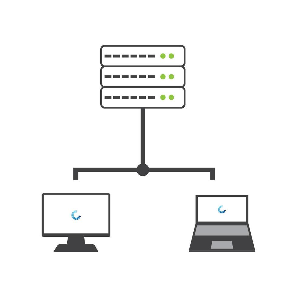 Computer server icon vector