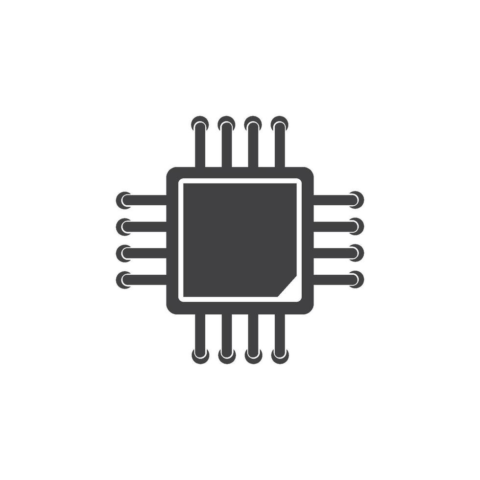 Processor CPU icon vector