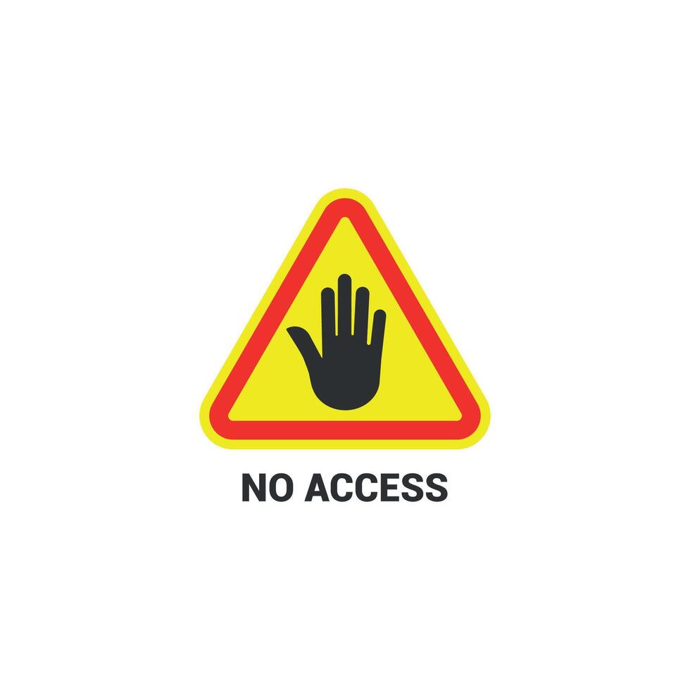 template triangle design no access,stop,prohibited symbol. vector