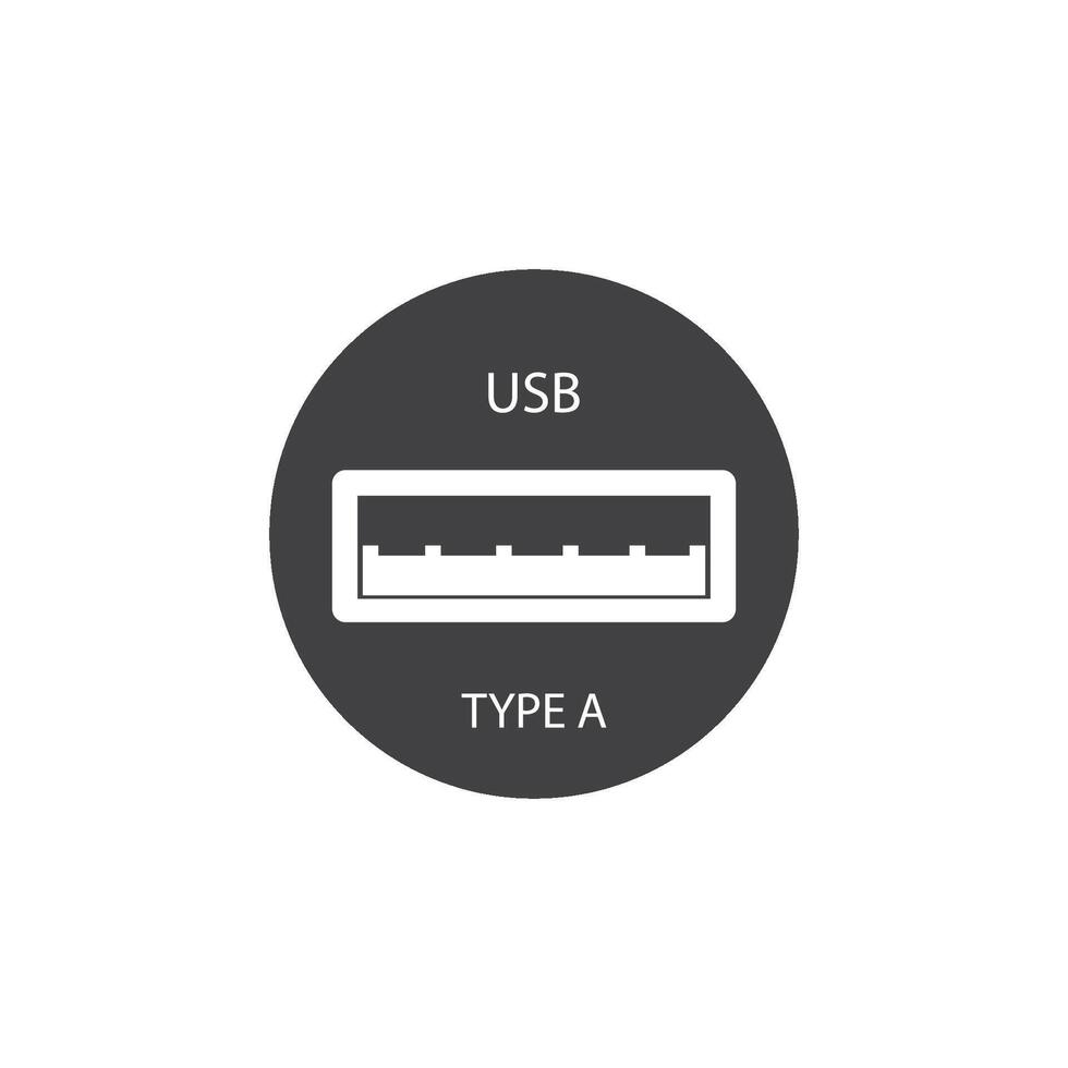 USB data transfer icon vector