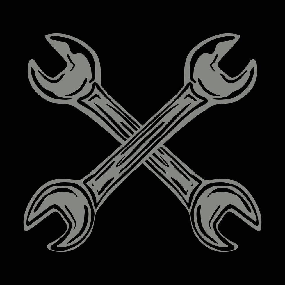 Wrench Spanner symbol icon. vector