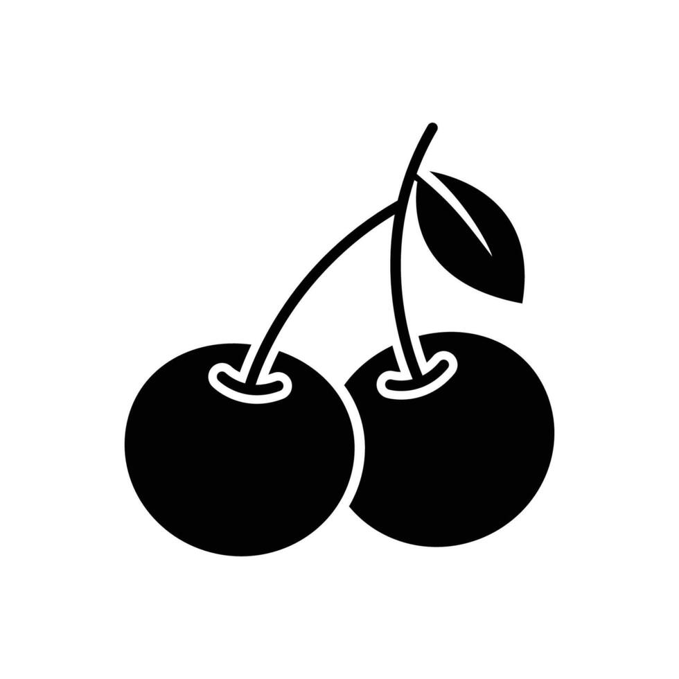 cherry icon design template simple and clean vector