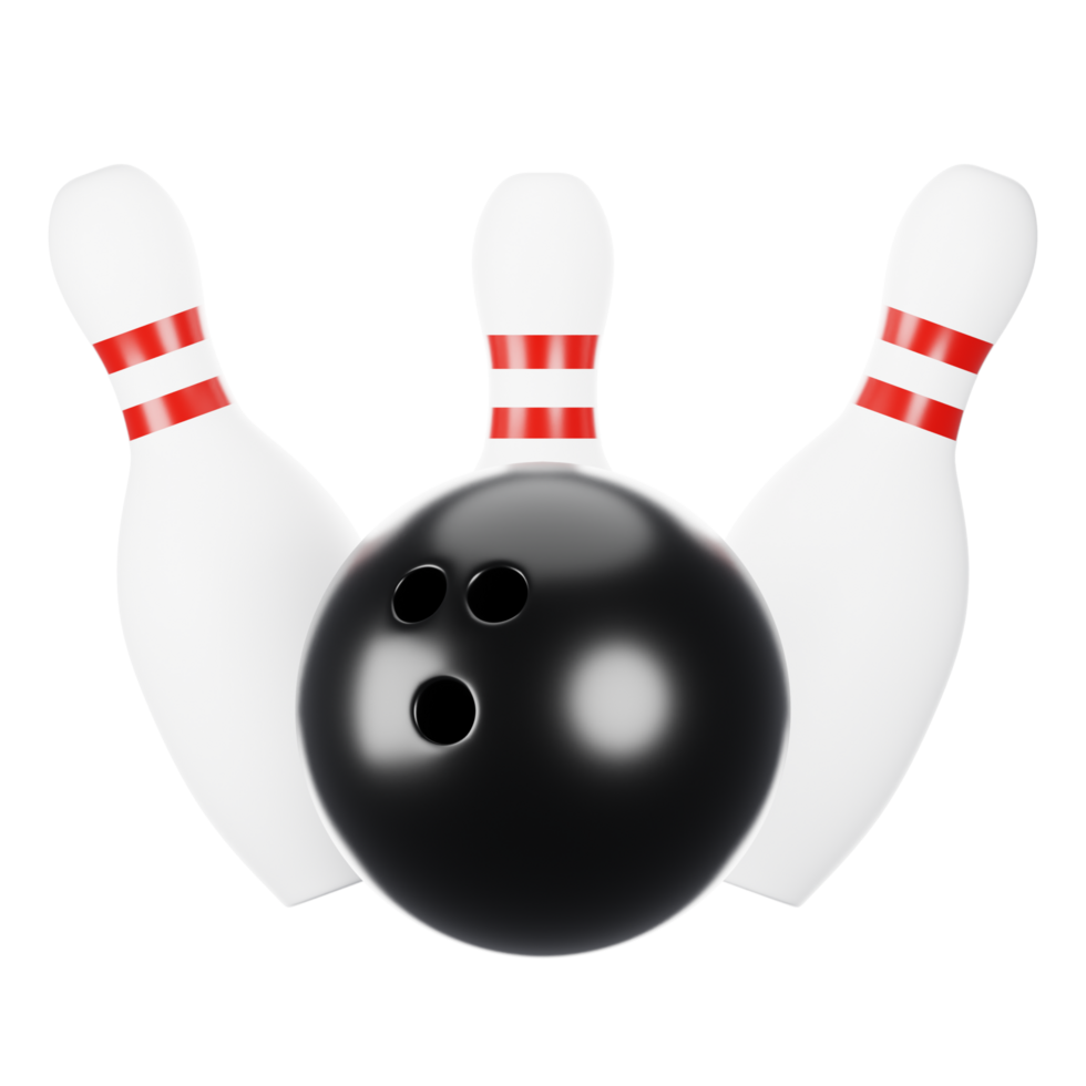 3d rendering bowling icon. 3d sport icon concept png