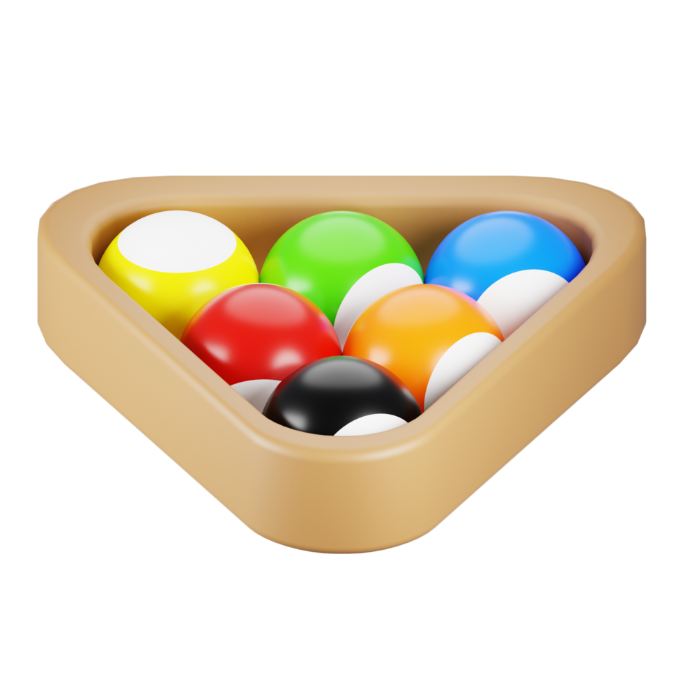 3d rendering billiard icon. 3d sport icon concept png