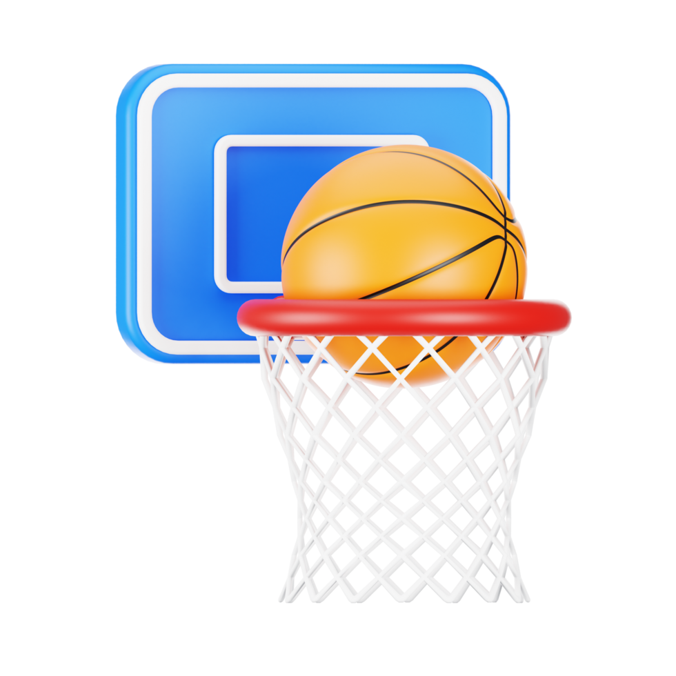3d rendering basketball icon. 3d sport icon concept png