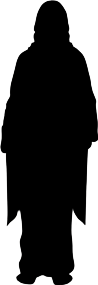 Jesus Christ depicted in modern stencil art style. AI-Generated. png