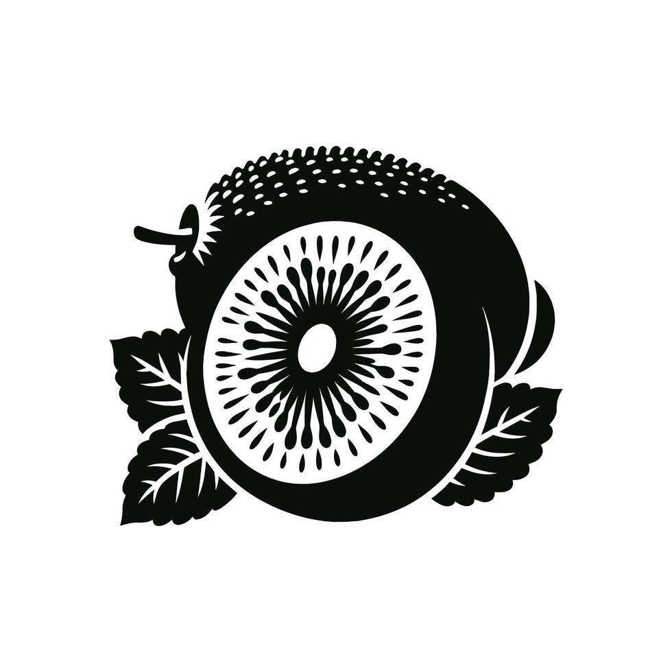 Kiwi Fruit Graphic Design - Monochrome for Food and Nature Projects vector