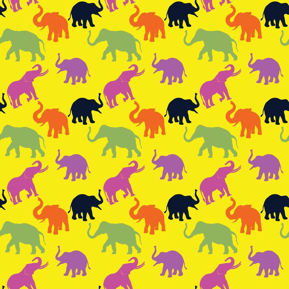 Elefanta Seamless Pattern Design vector