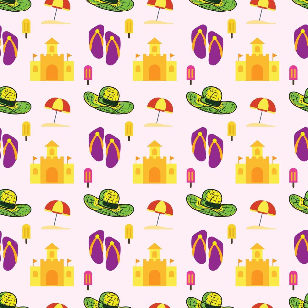 Travel And Holidays Seamless Pattern Design vector