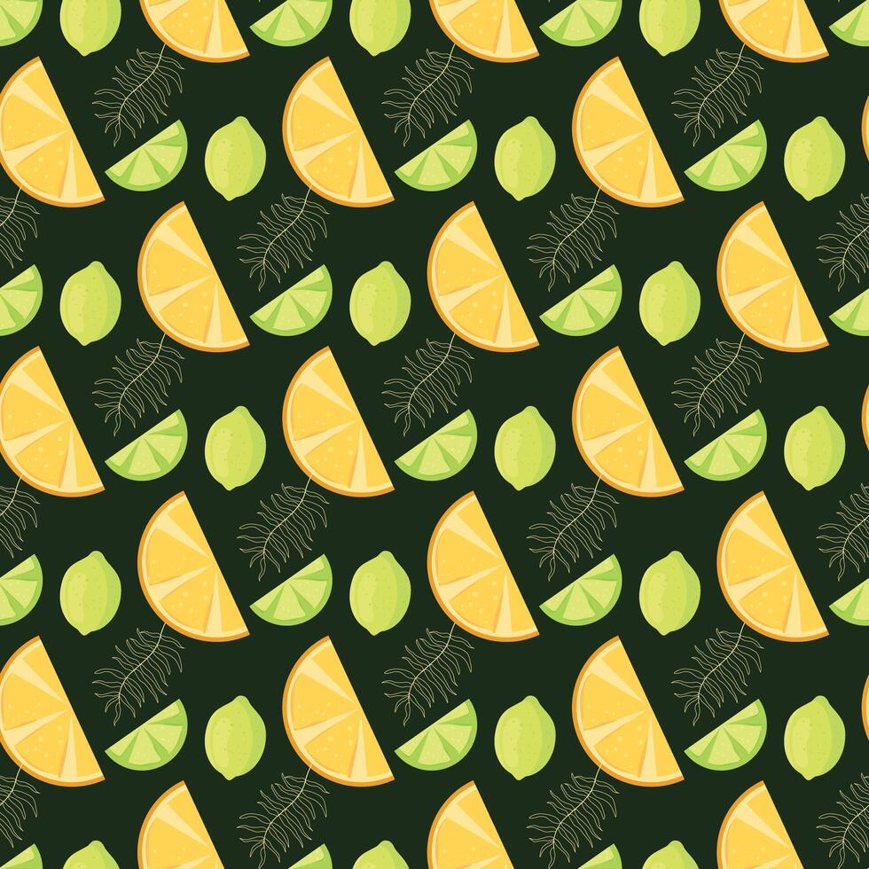 Fresh lemon Seamless Pattern Design vector