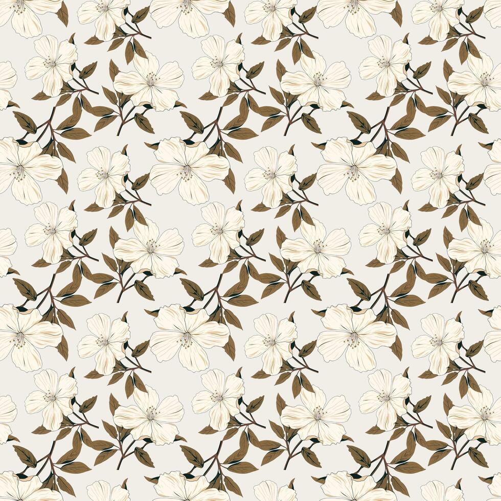 Delicate Peonies Seamless Pattern Design vector
