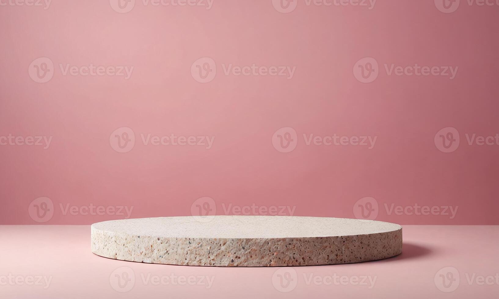 Stone Product Podium on Pink Background photo
