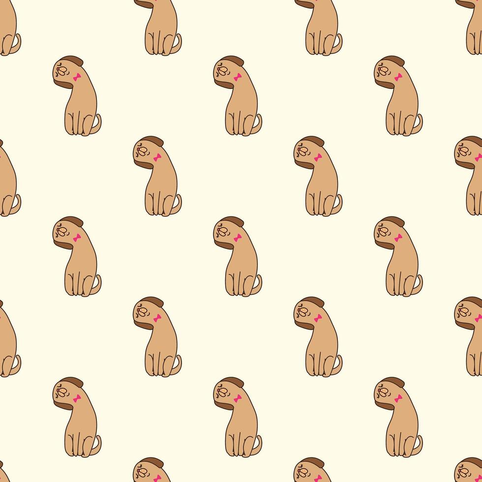 Cute dog Seamless-Pattern-Design vector