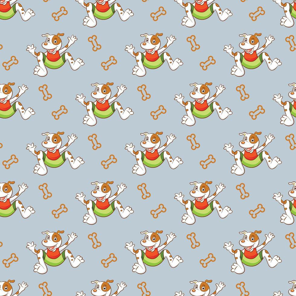 Happy Corgis Seamless Pattern Design 02 vector