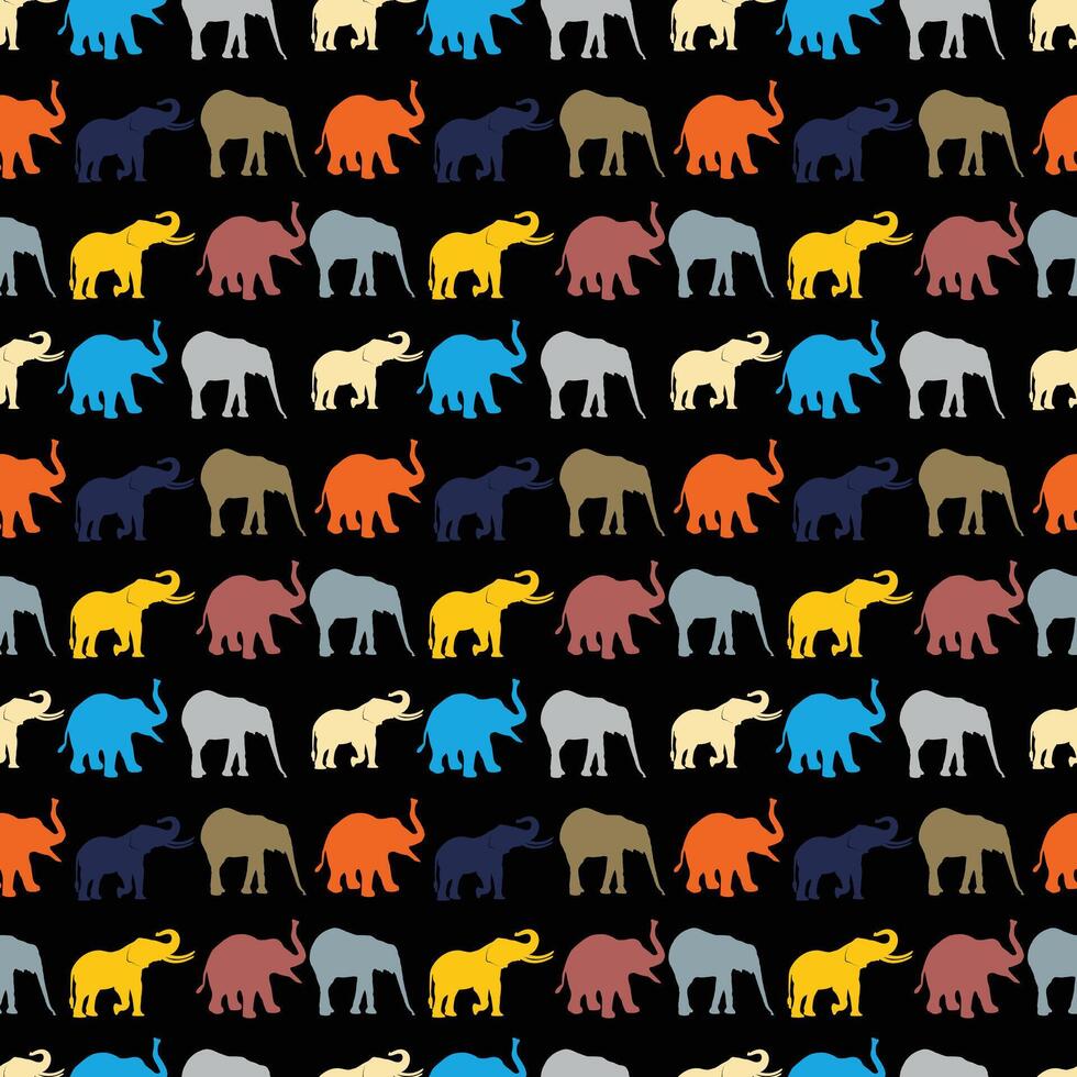 Elephant Zone Seamless Pattern Design vector