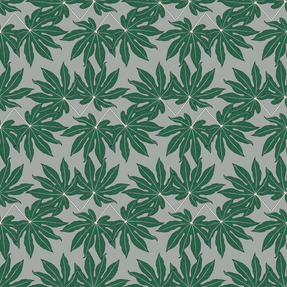 Tropically Scene Seamless Pattern Design vector