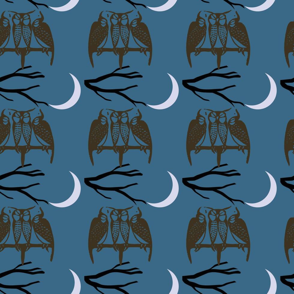 Night Express Seamless Pattern Design vector