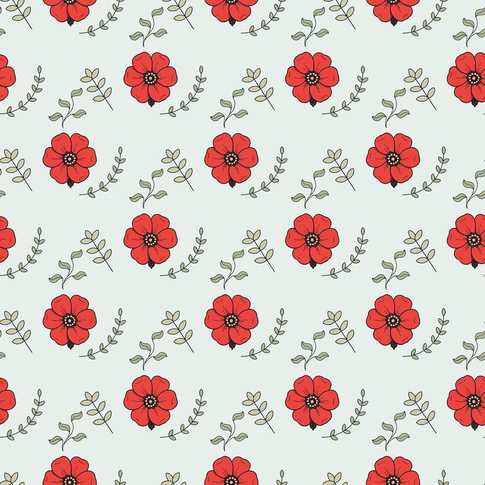 Botanical Florals Seamless Pattern Design vector