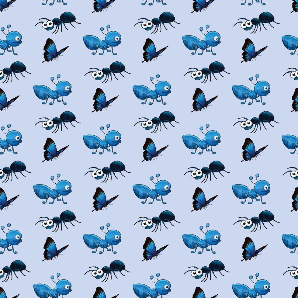 Ants Dance Seamless Pattern Design vector