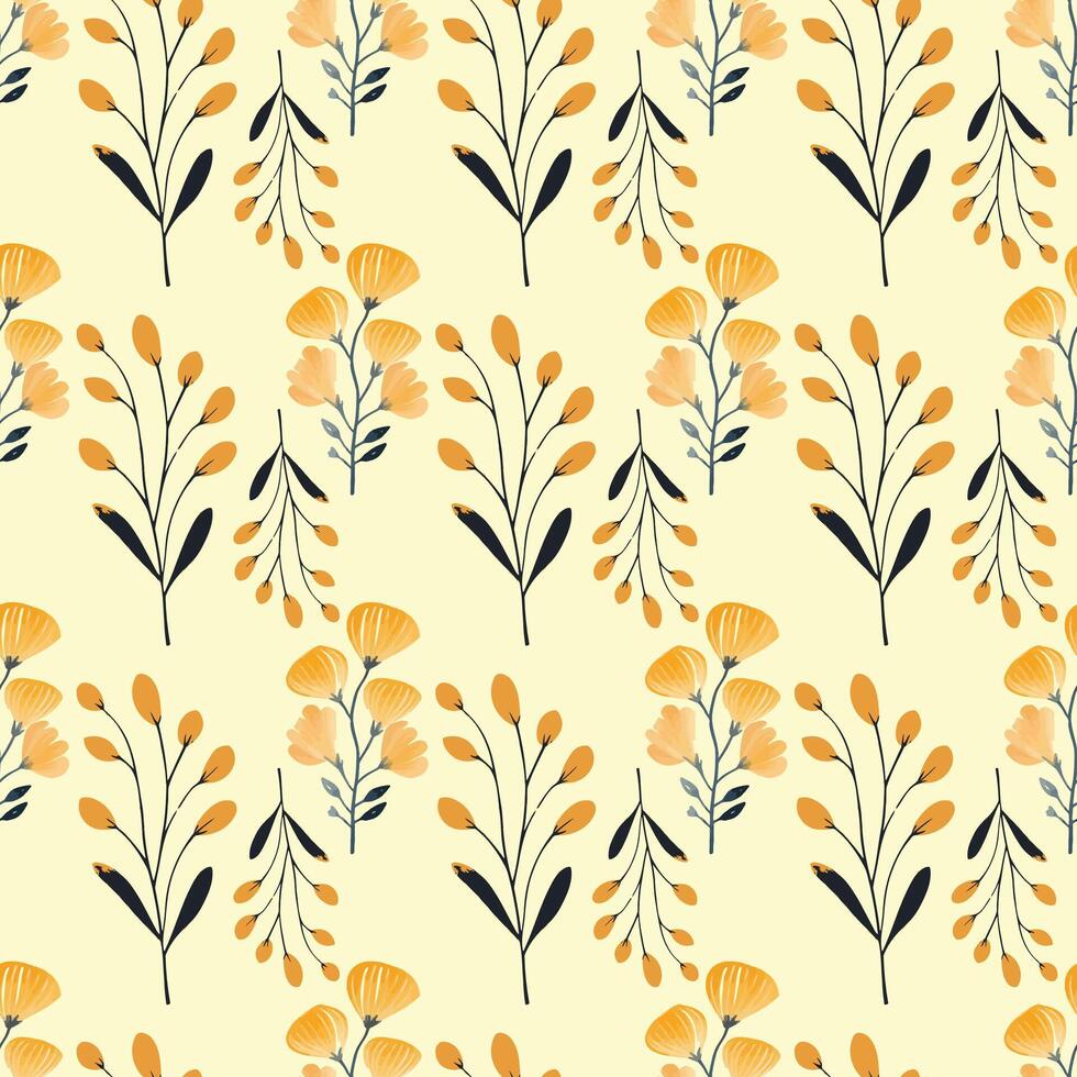 Sun Kissed Garden Seamless Pattern Design vector