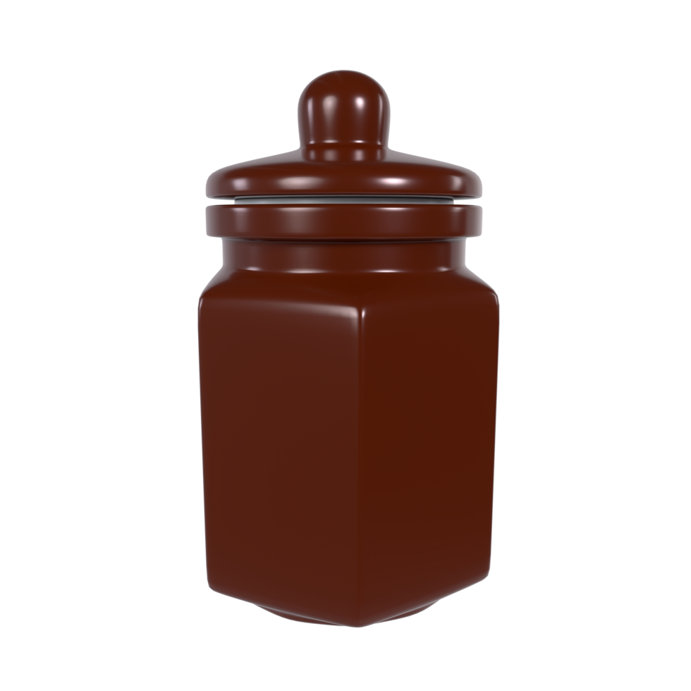 Brown Jar isolated on transparent png