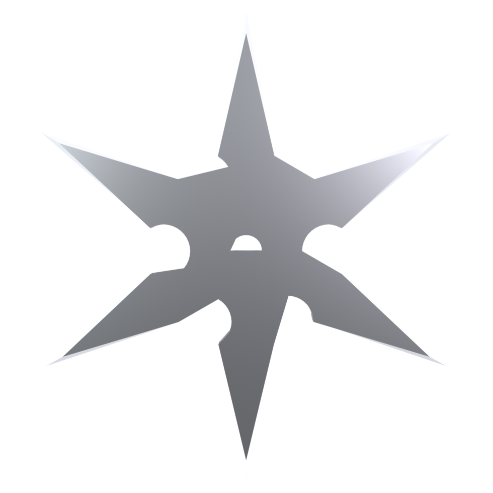 Ninja Star Shuriken isolated on transparent png