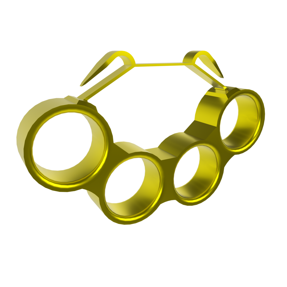 Golden Knuckles isolated on transparent png