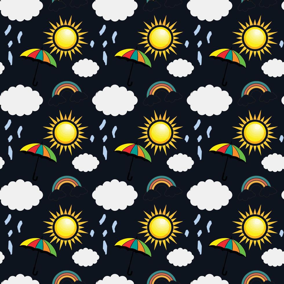 My Only Sunshine Seamless Pattern Design vector