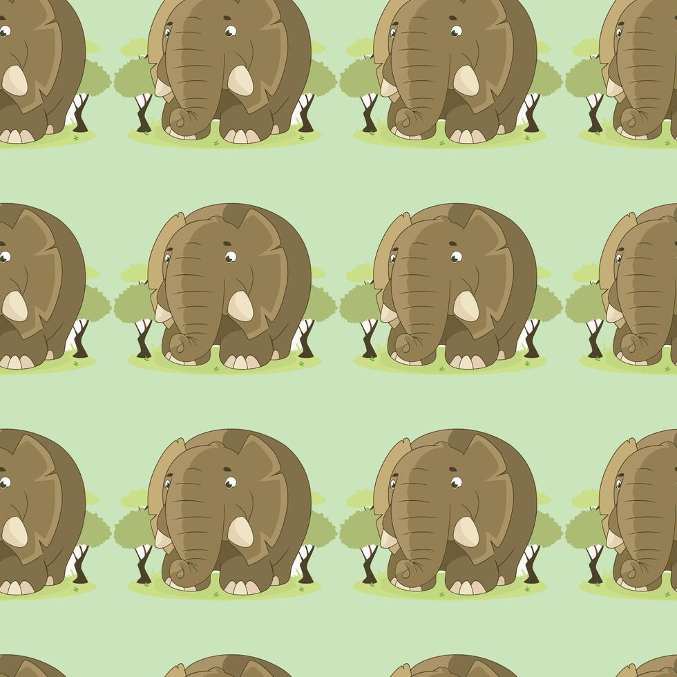 Nursery Elephant Seamless Pattern Design vector