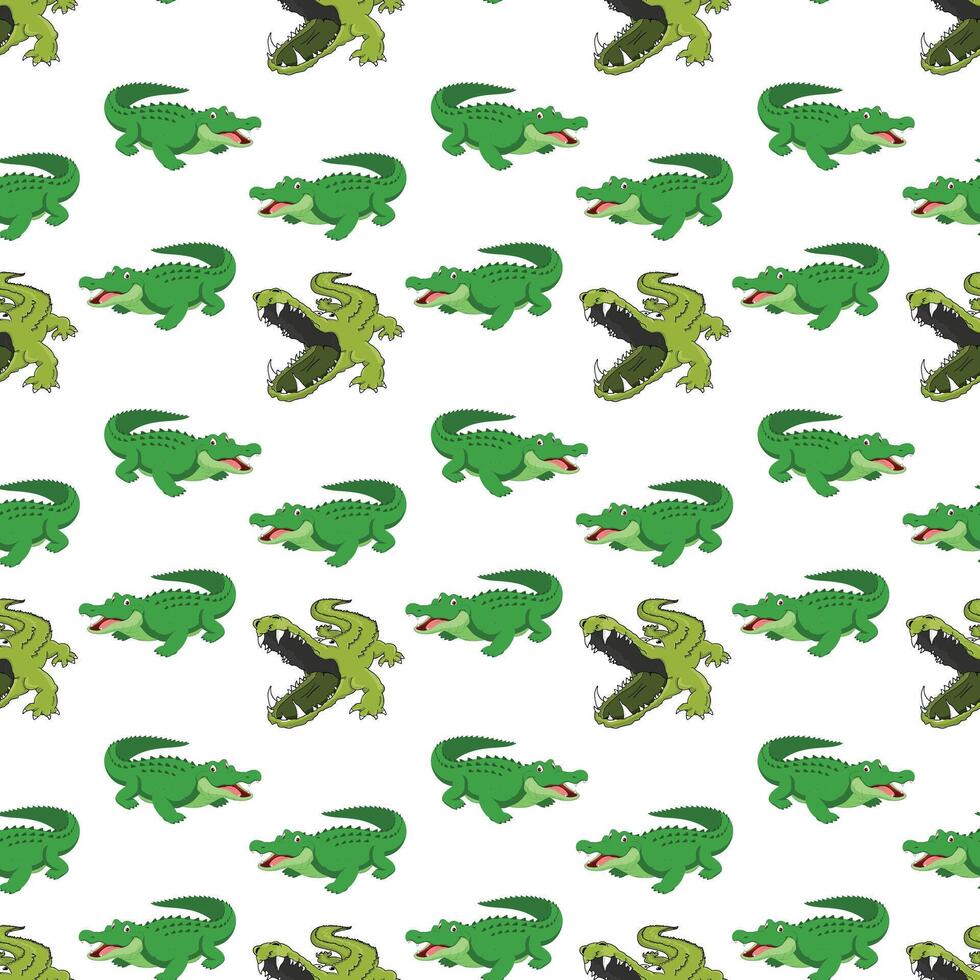 crocodile animals seamless pattern background vector