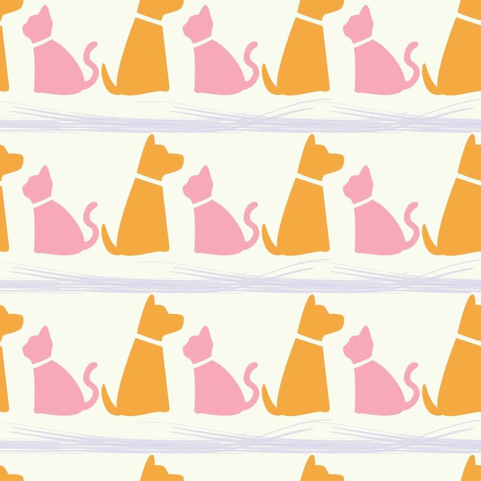 Dogs Seamless Pattern Design vector