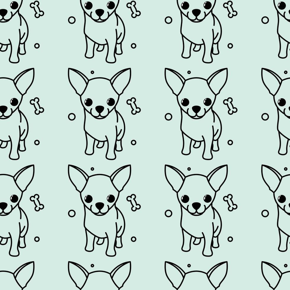 French Bulldog Silhouette Seamless Pattern Design vector