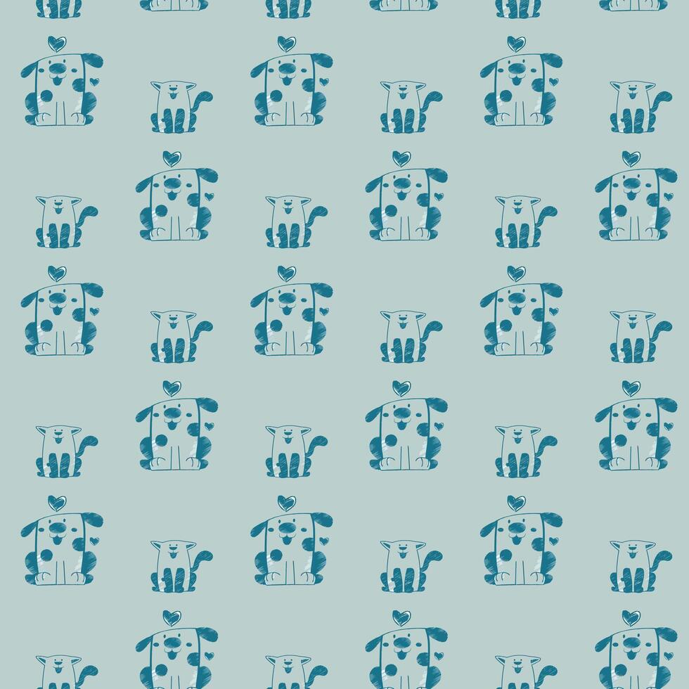 Happy Corgis Seamless Pattern Design vector